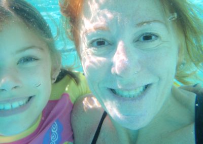 Under water swim lessons